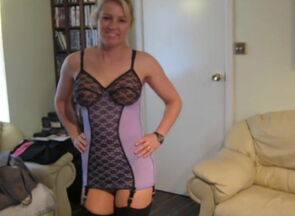 Adorable Mummy in Luxurious Lingerie
